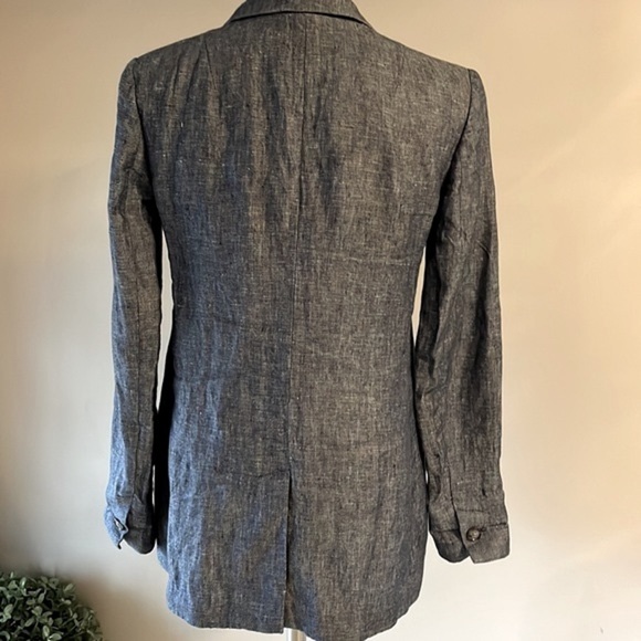 Banana Republic prima cotton women’s Heather navy blue 1 button closure blazer 0 - Picture 14 of 14